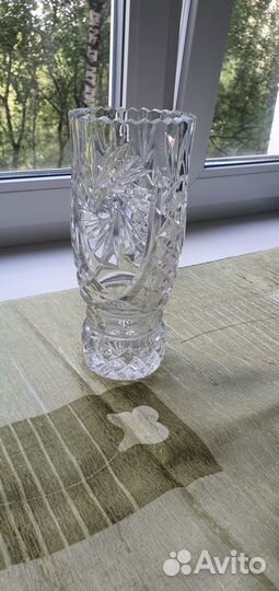 Ваза для цветов б/у хрустальная