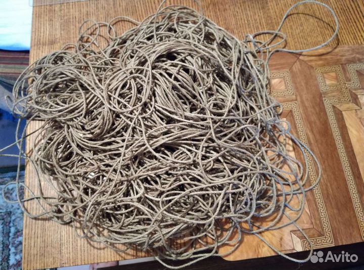 Канат плетеный, веревка джутовая