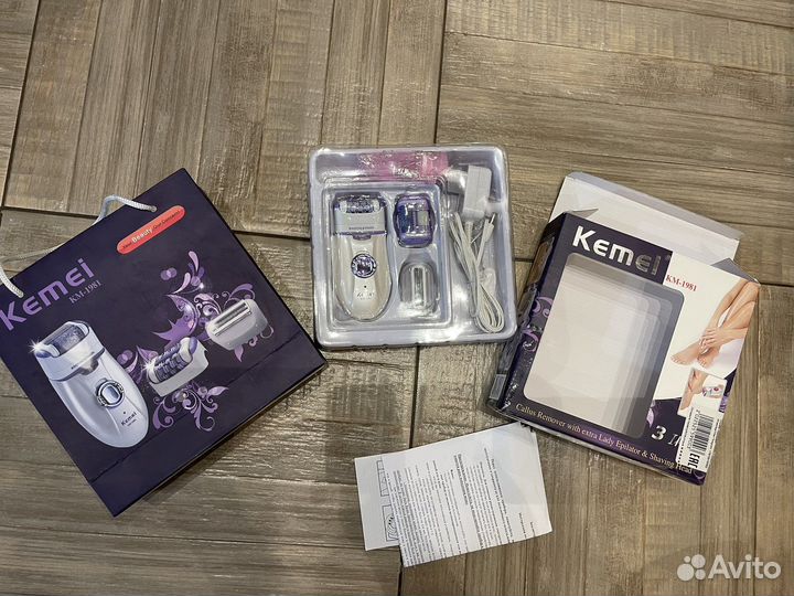 Новый эпилятор kemei в упаковке