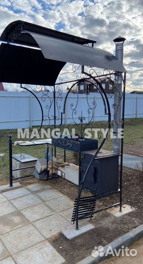 Мангал с крышей