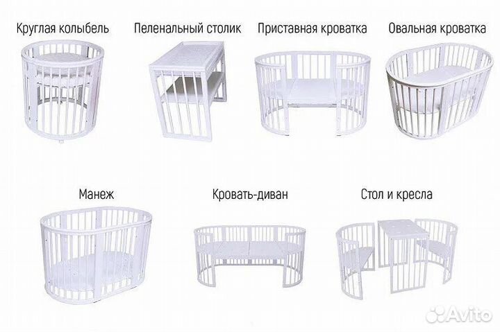 Коляска и кроватка с пеленальным столиком