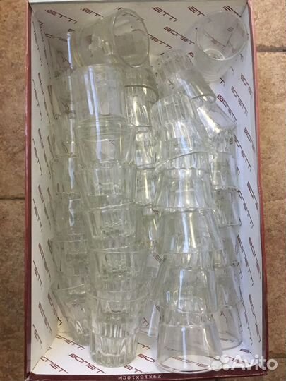 Граненые новые маленькие стаканы СССР