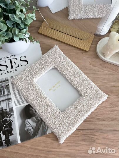 Пушистая фоторамка в стиле zara home