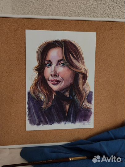 Портрет акварелью