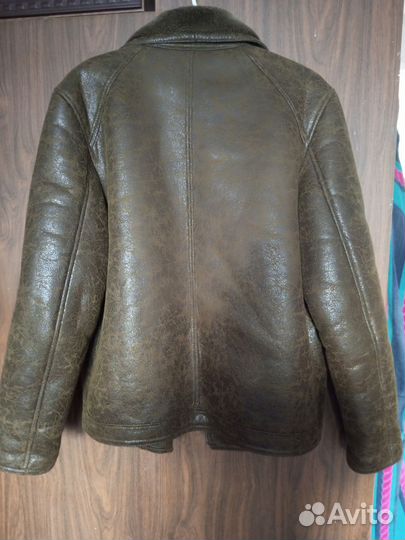 Кожаная дубленка мужская 50