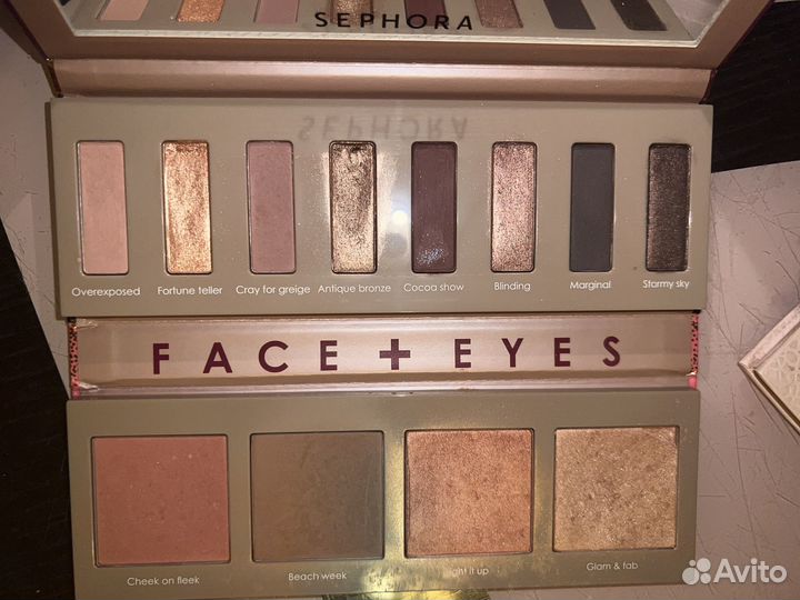 Sephora палетка теней и румян