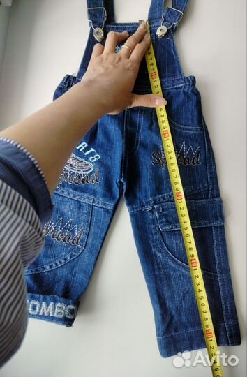 Комбинезон джинсовый 74 80 унисекс