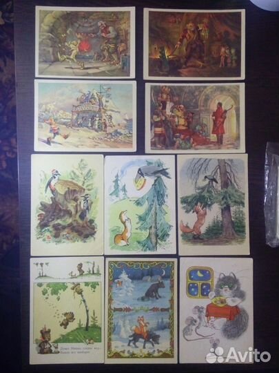 Открытки 50-60 годов из наборов сказок