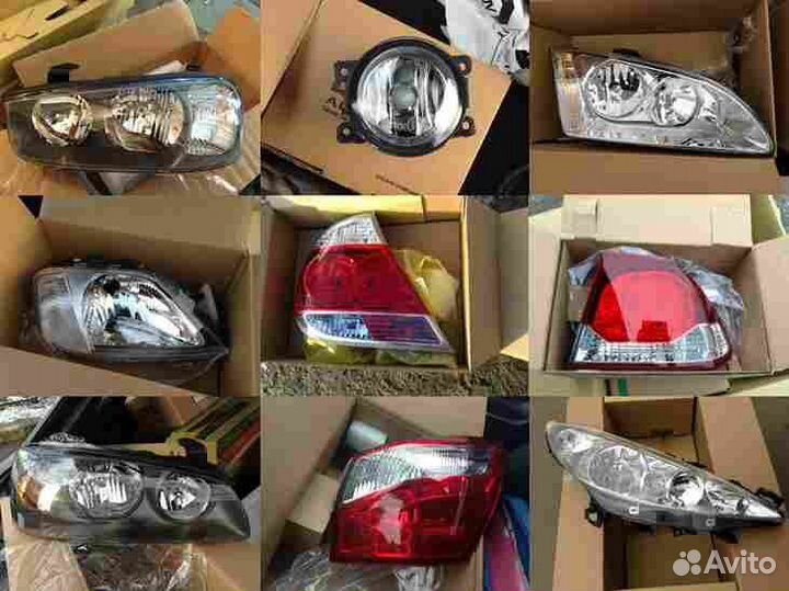 Стекло фары L прямое (под carello) для toyota cari