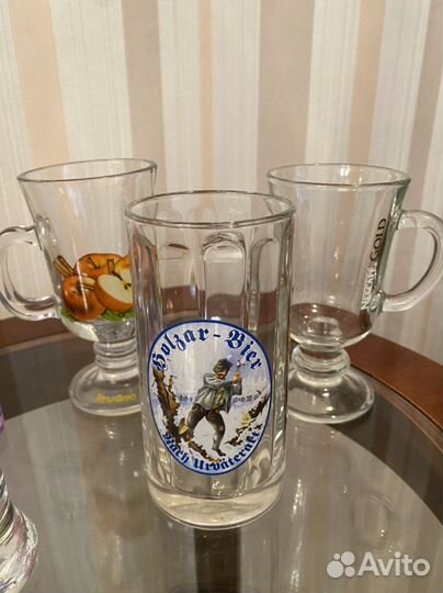 Кружки пивные, стаканы
