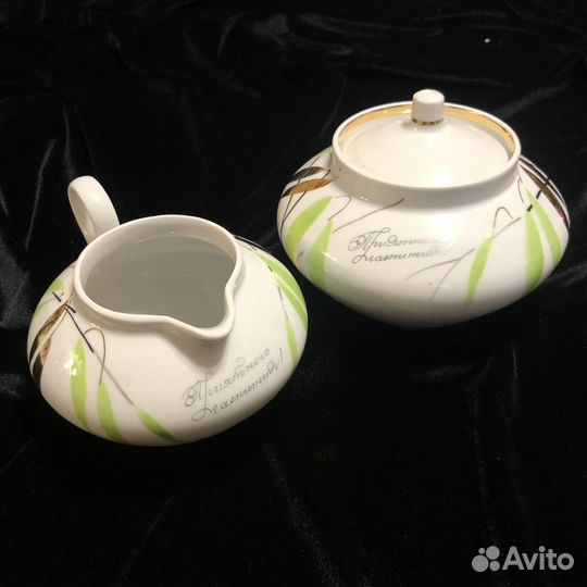 Сахарница и молочник Дулево