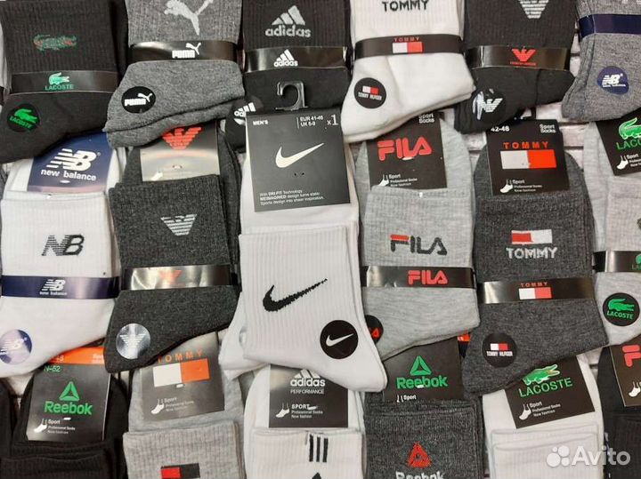 Носки Nike Lacoste Puma Adidas Reebok