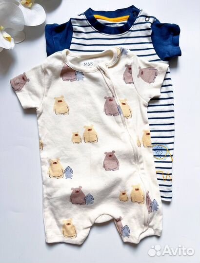 Новые комбинезоны песочники 62-68 см