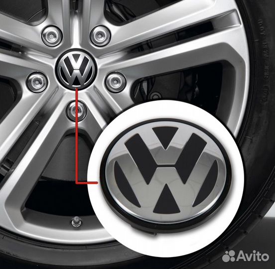 Колпачки заглушки volkswagen на колеса диски