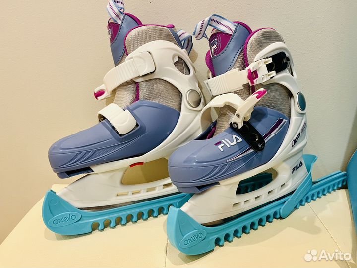 Коньки Fila детские раздвижн. 26-30 + сумка