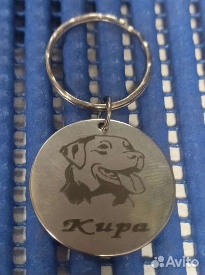 Адресник жетон медальон с гравировкой для собак