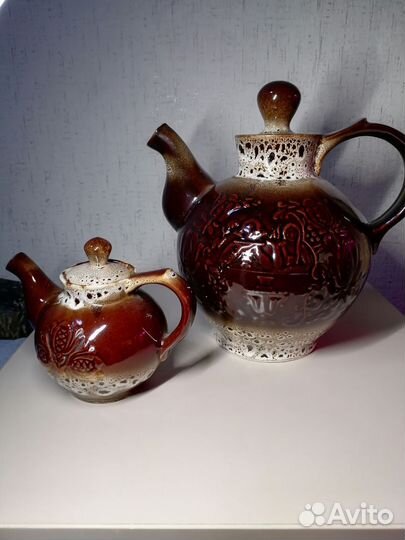 Глиняный кувшин с крышкой СССР