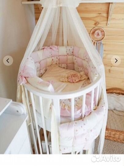Овальная кроватка для новорожденных