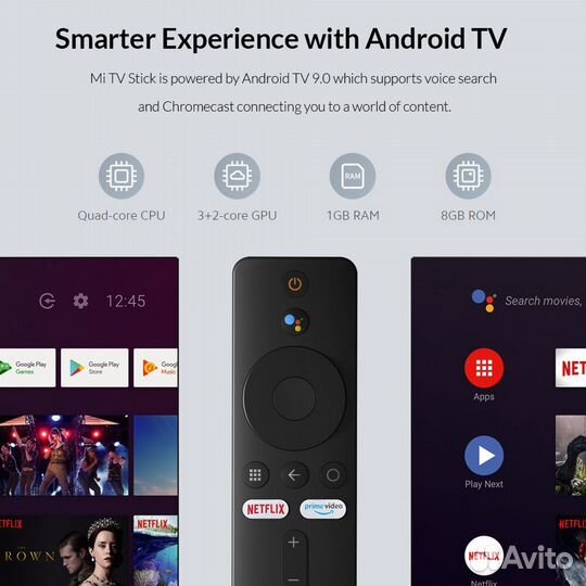 TV-приставка Xiaomi Mi TV Stick (Global, черный)