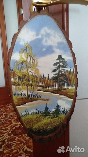 Картина на спиле дерева