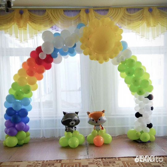 Оформление выпускных воздушными шарами