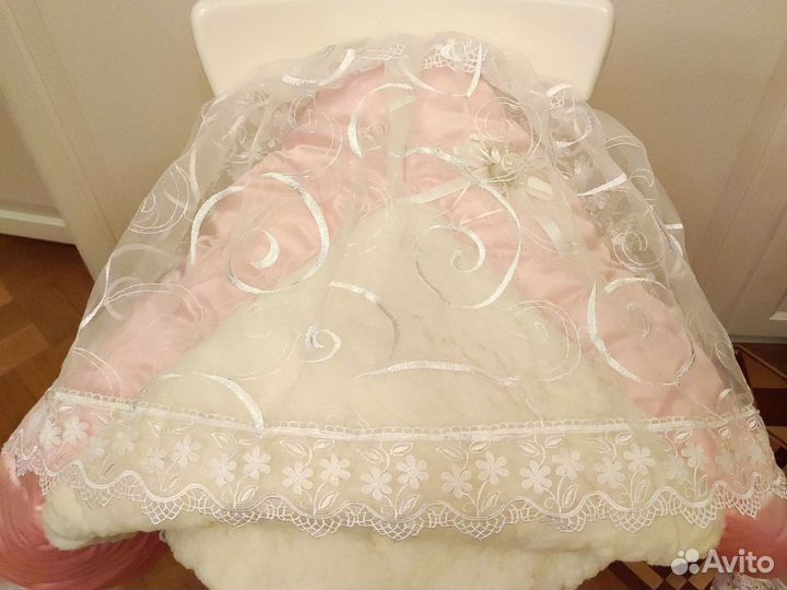 Конверт на выписку для девочки утепленный