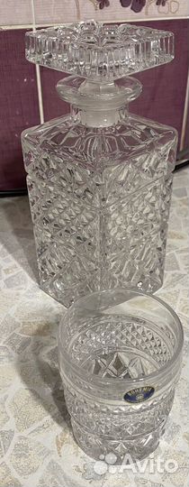 Хрустальный графин и бокал Bohemia