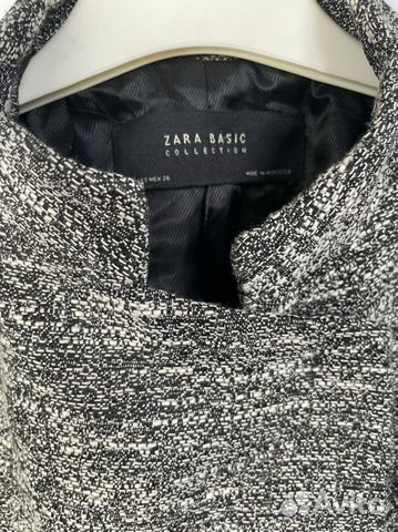 Zara пальто пиджак твид s 42
