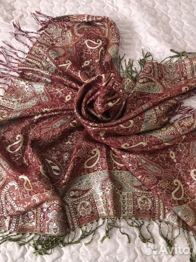 Палантин шаль платок люрекс