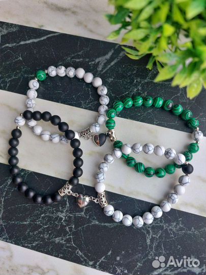 Браслеты парные с магнитами (2 вида)