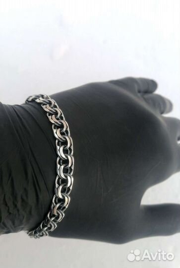 Серебряный браслет Бисмарк новый 925 пробы