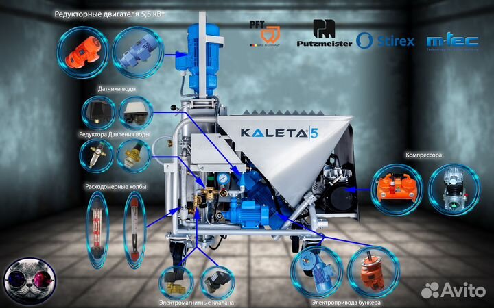 Запчасти-расходники для штукатурных станций