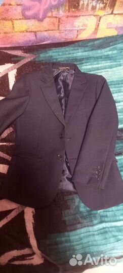 Школьный пиджак для мальчика 122 синий