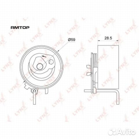 Lynxauto PB1167 Ролик натяжной ремня грм