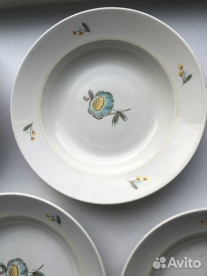 Тарелки глубокие, 1960е зик Конаково, номерные