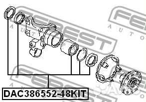 Подшипник ступичный задний 38x65x48x52