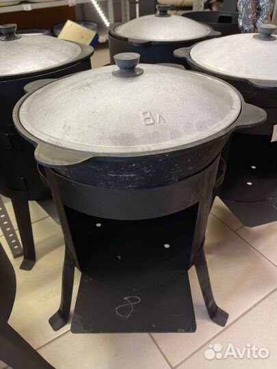Комплект 8 л казан печь шумовка
