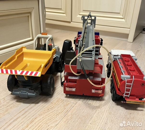 Машинки dickie toys самосвал и пожарная