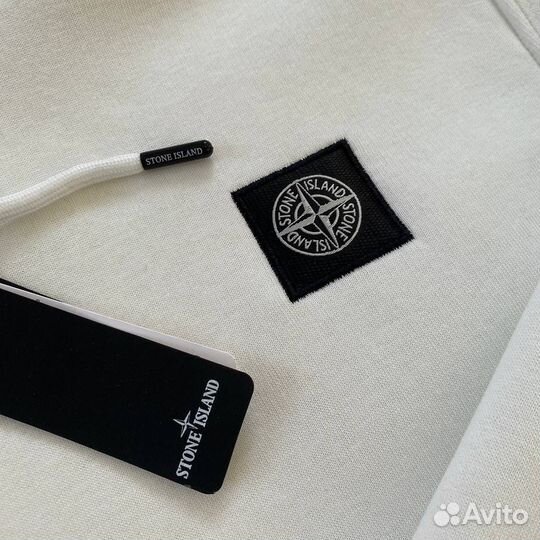 Худи stone island белое