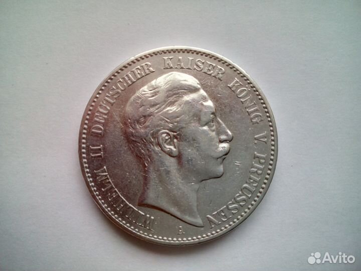 2 Марки 1899 Германия Пруссия Серебро оригинал UNC