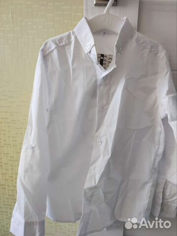 Белая рубашка новая на мальчика 110 размер