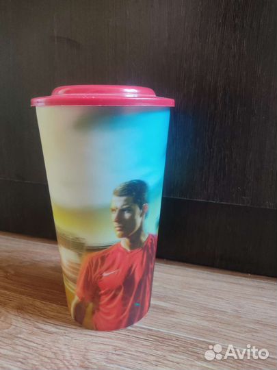 Стакан Kfs с Роналдо коллекционный с крышкой