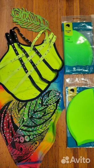 Купальник для синхр. плавания + подарок 2 шапочки