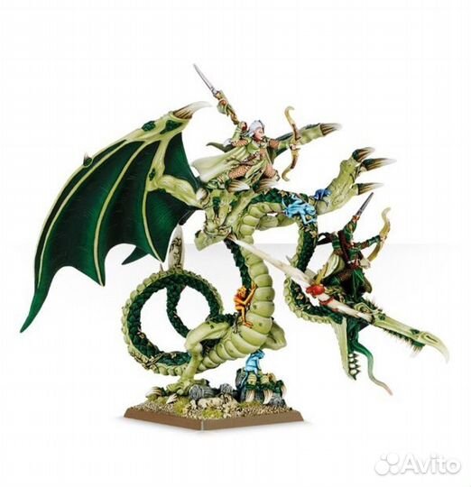 Wood Elf Sisters of Twilight on Forest Dragon (War