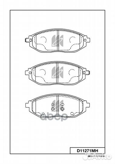Колодки тормозные Chevrolet Spark (M300) 10