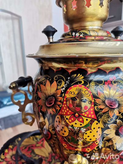 Самовар электрический ручная роспись Матрешка