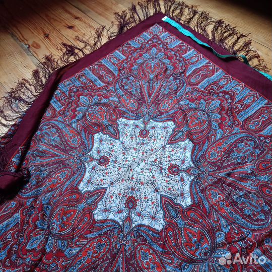 Павловопосадский платок шерсть