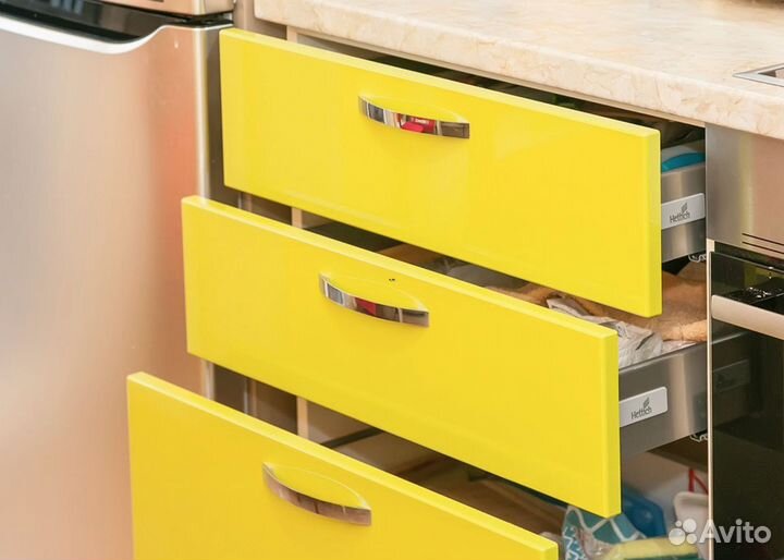 Кухня Жёлтая на заказ с гарантией