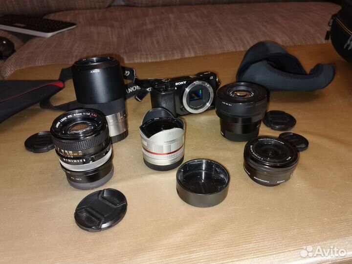 Объективы и фоторюкзак для Sony E