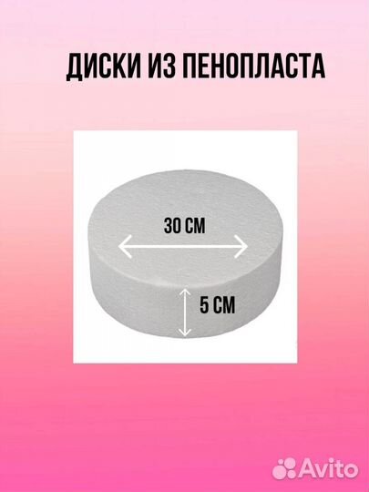 Фальш ярус для торта, муляж из пенопласта